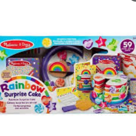 Melissa And Doug Rainbow Surprise Cake Play Set New